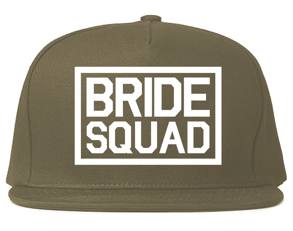 Bride Squad Bachlorette Party Snapback Hat Grey