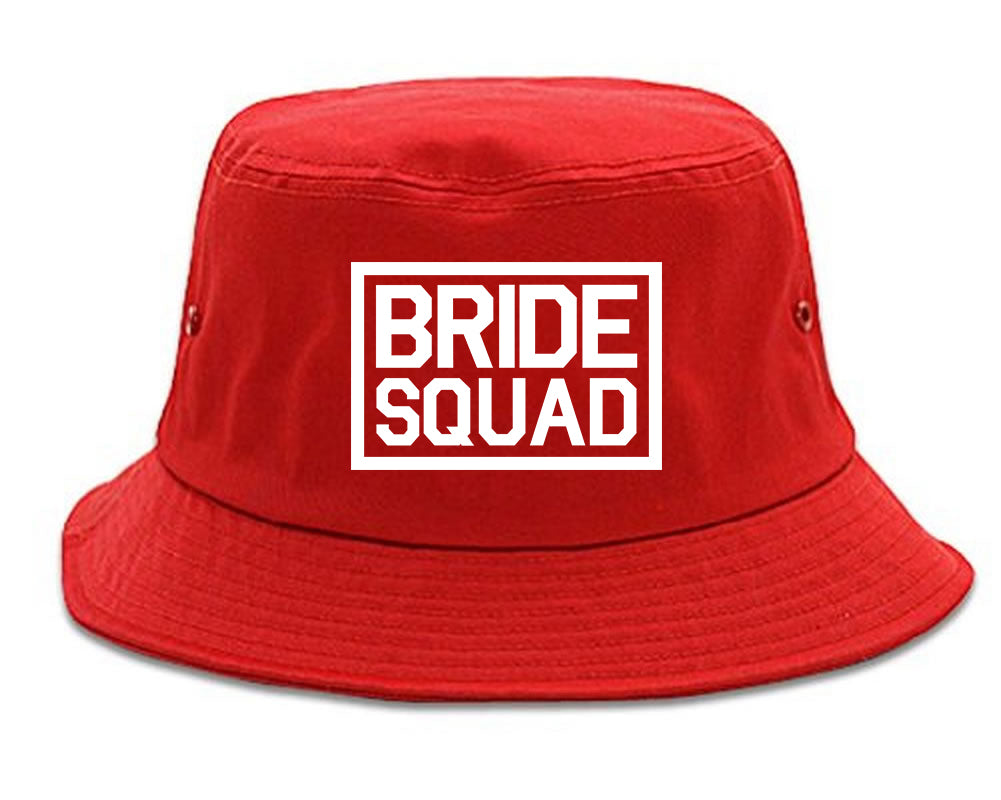 Bride Squad Bachlorette Party Bucket Hat Red