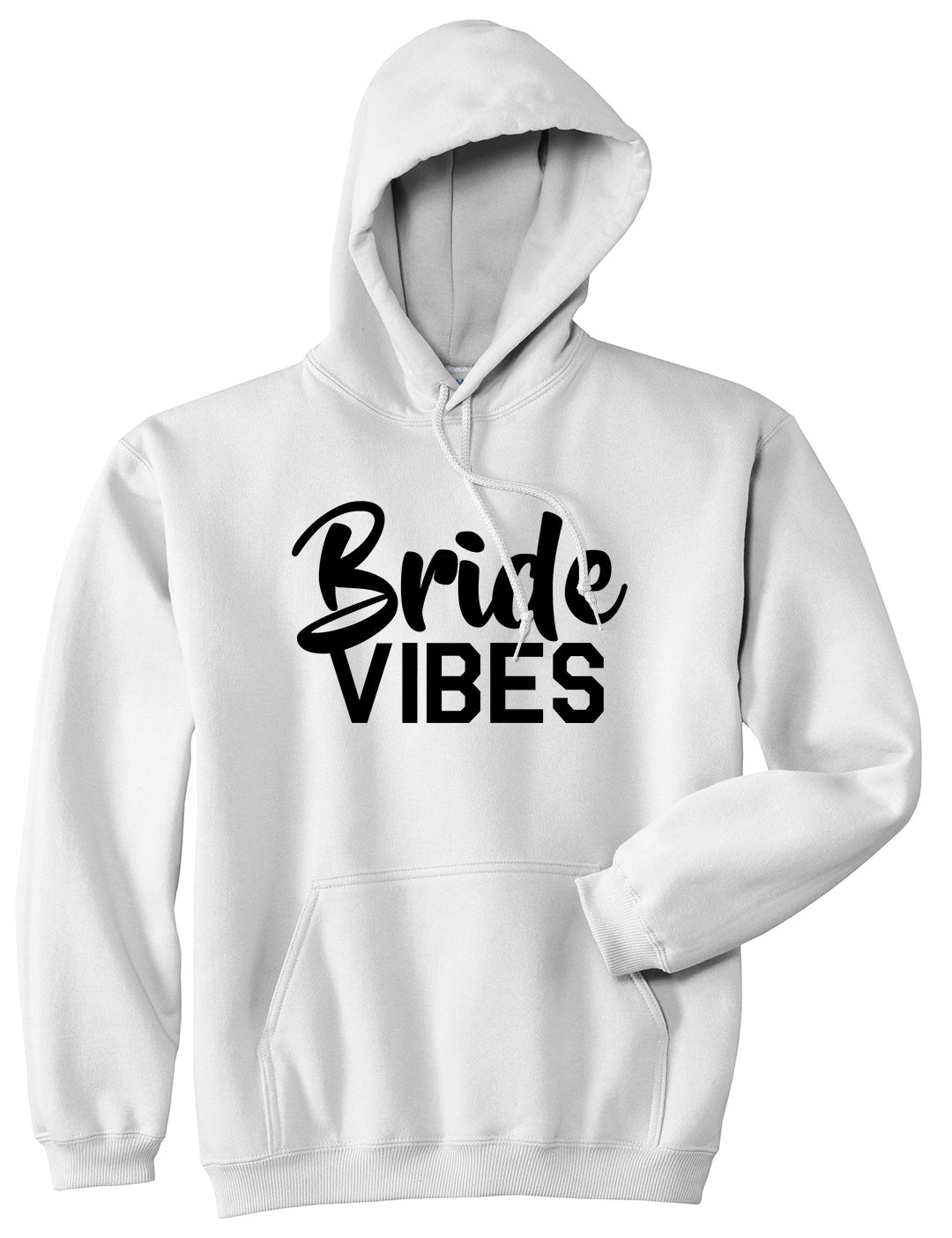 Bride Vibes Bridal Mens White Pullover Hoodie by KINGS OF NY