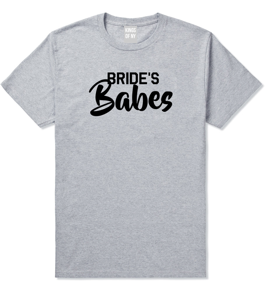 Brides Babes Wedding Mens Grey T-Shirt by KINGS OF NY