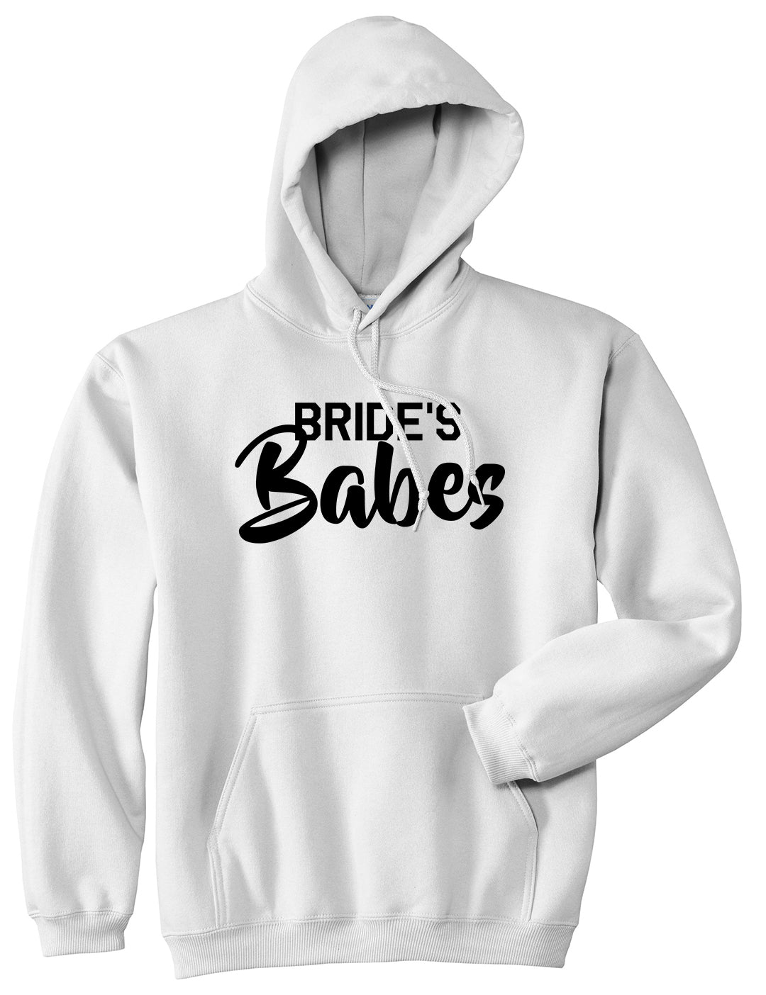 Brides Babes Wedding Mens White Pullover Hoodie by KINGS OF NY