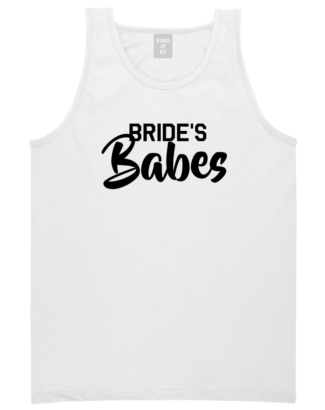 Brides Babes Wedding Mens White Tank Top Shirt by KINGS OF NY
