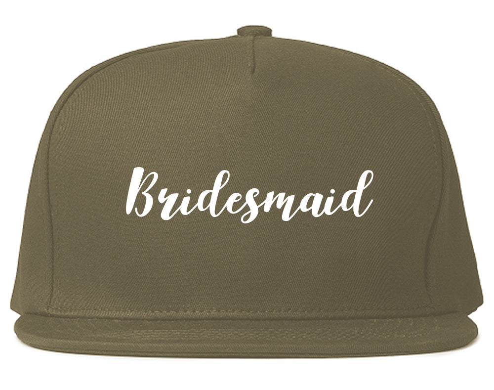 Bridesmaid Bachlorette Party Snapback Hat Grey