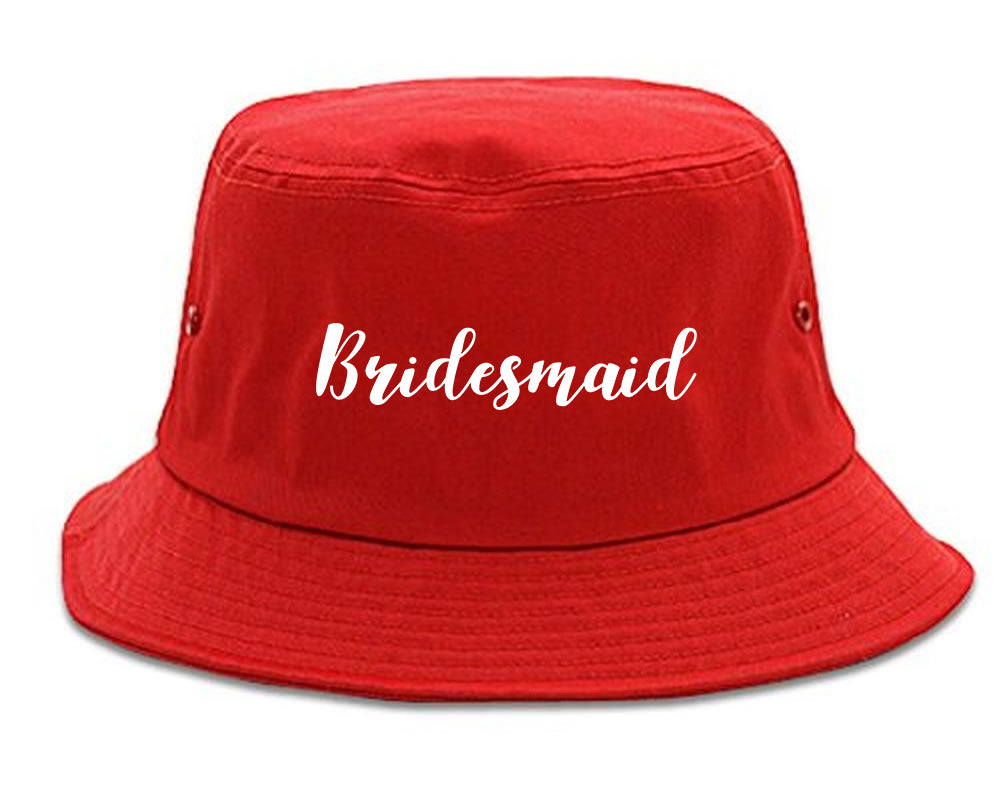 Bridesmaid Bachlorette Party Bucket Hat Red