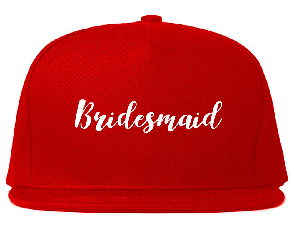 Bridesmaid Bachlorette Party Snapback Hat Red