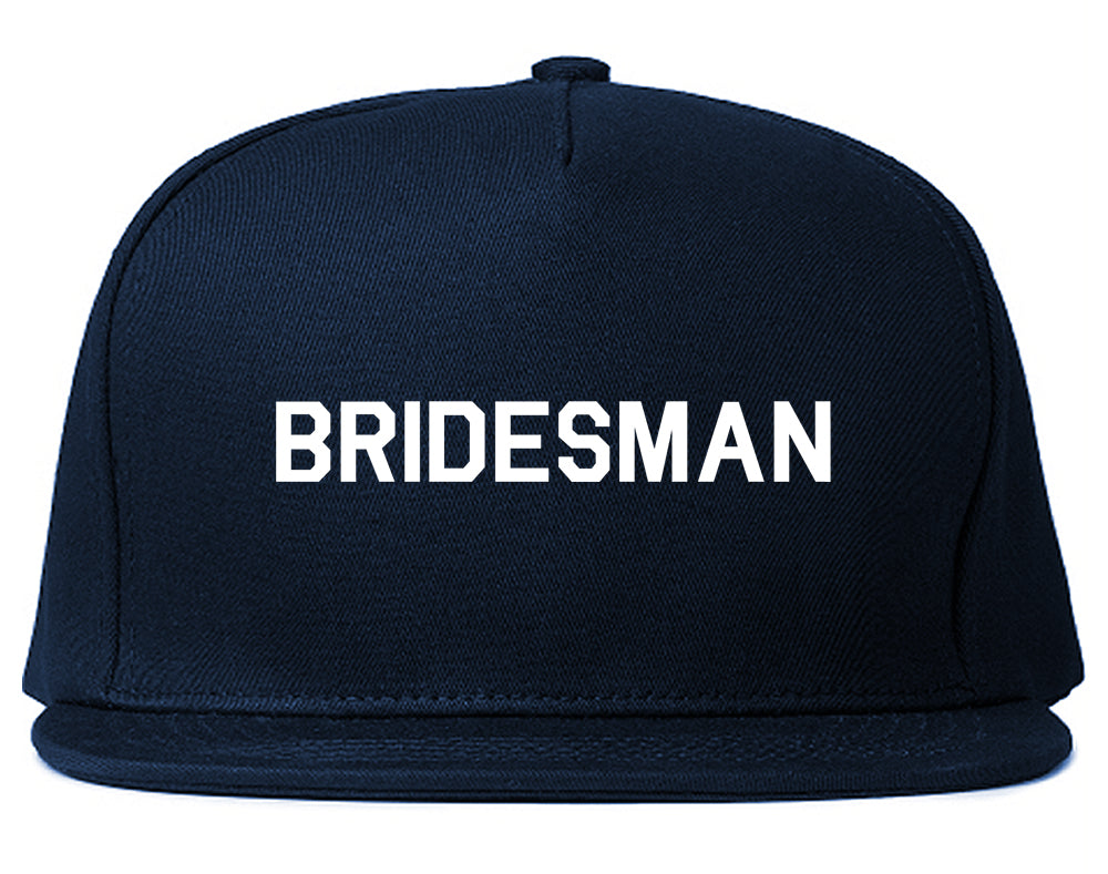 Bridesman Bachlorette Bachelor Party Mens Snapback Hat Navy Blue