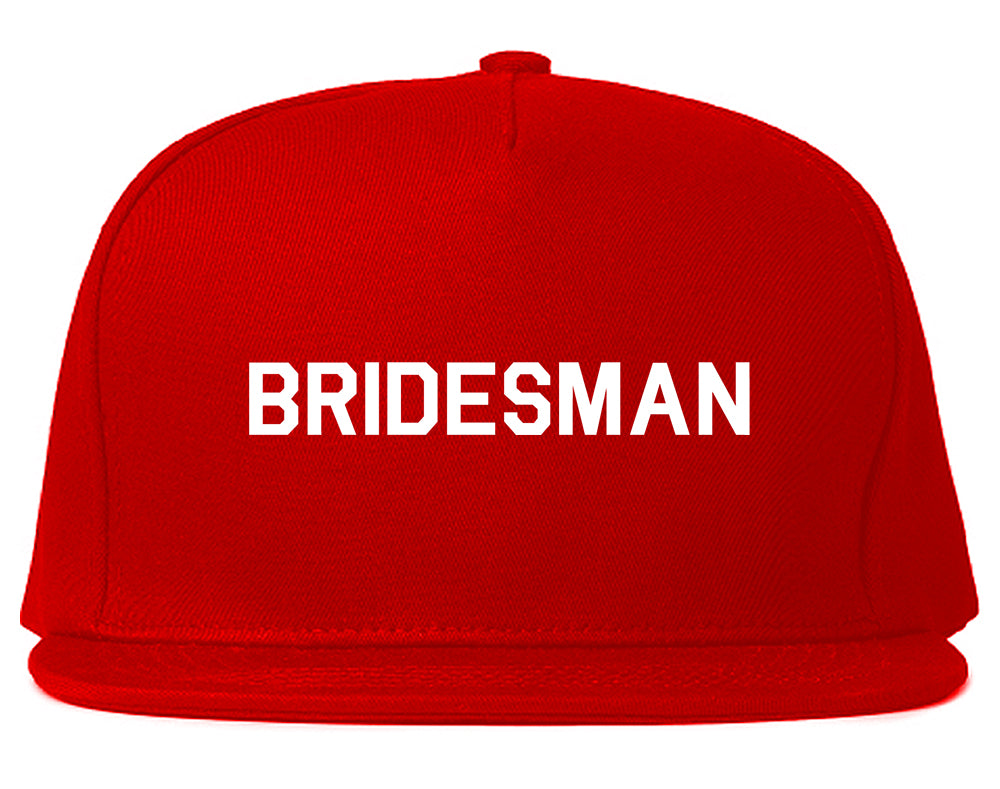 Bridesman Bachlorette Bachelor Party Mens Snapback Hat Red