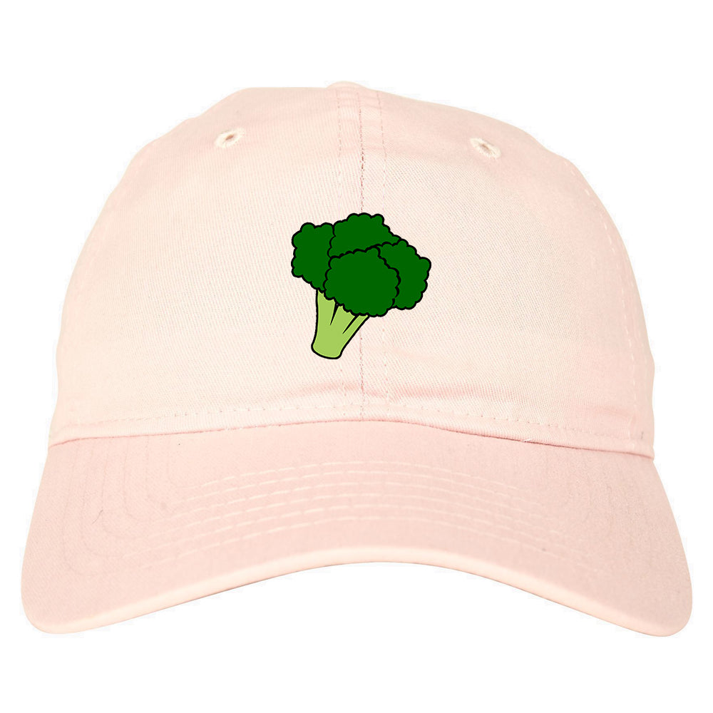 Broccoli Vegan Chest Mens Dad Hat Pink