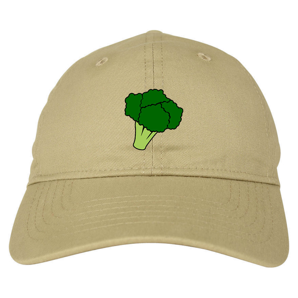 Broccoli Vegan Chest Mens Dad Hat Tan