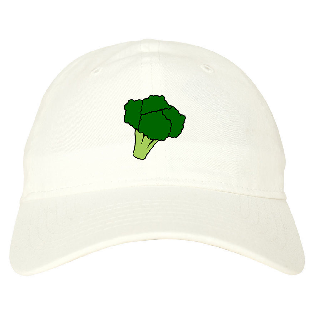 Broccoli Vegan Chest Mens Dad Hat White