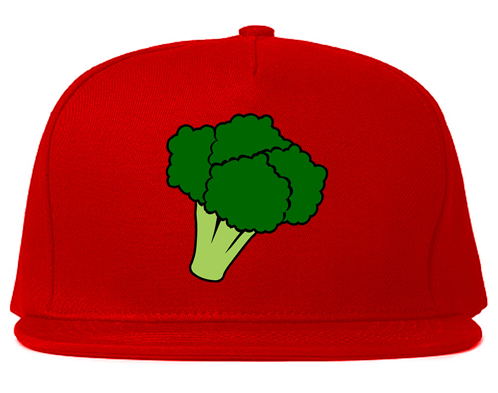 Broccoli Vegan Chest Mens Snapback Hat Red