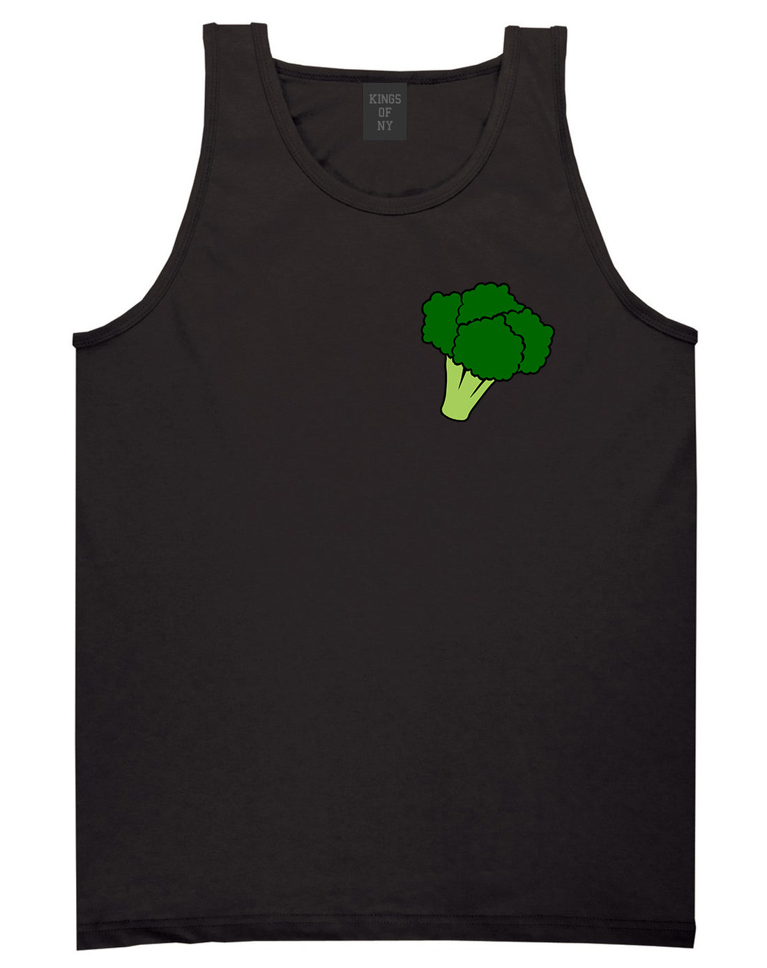 Broccoli Vegan Chest Mens Tank Top T-Shirt Black