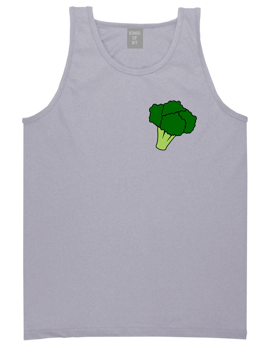 Broccoli Vegan Chest Mens Tank Top T-Shirt Grey