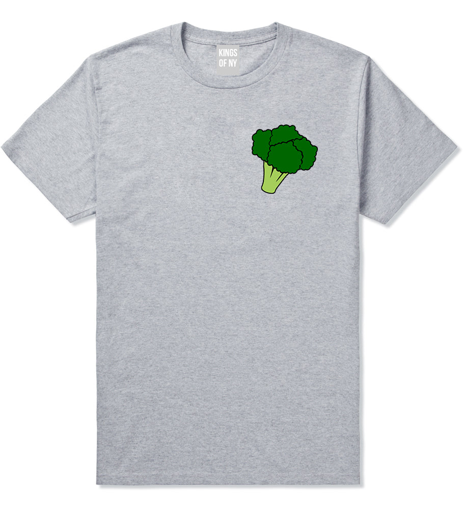 Broccoli Vegan Chest Mens T-Shirt Grey