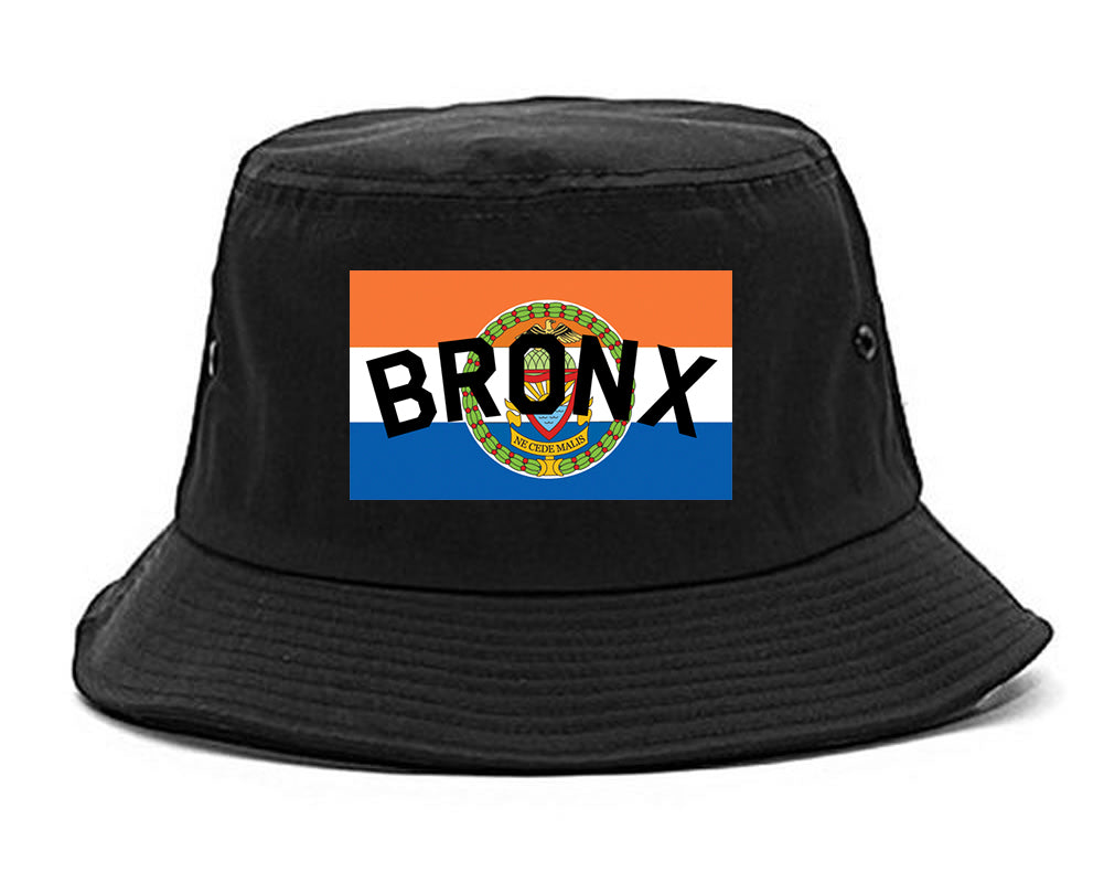 Bronx Flag Mens Snapback Hat Black