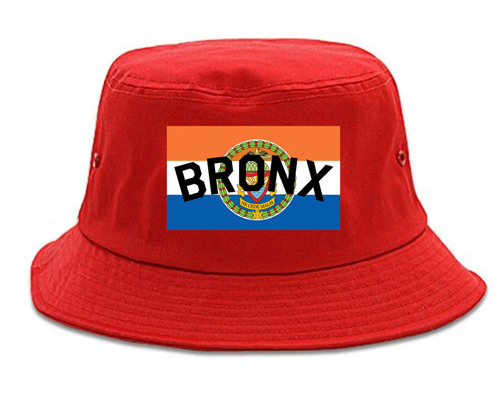 Bronx Flag Mens Snapback Hat Red