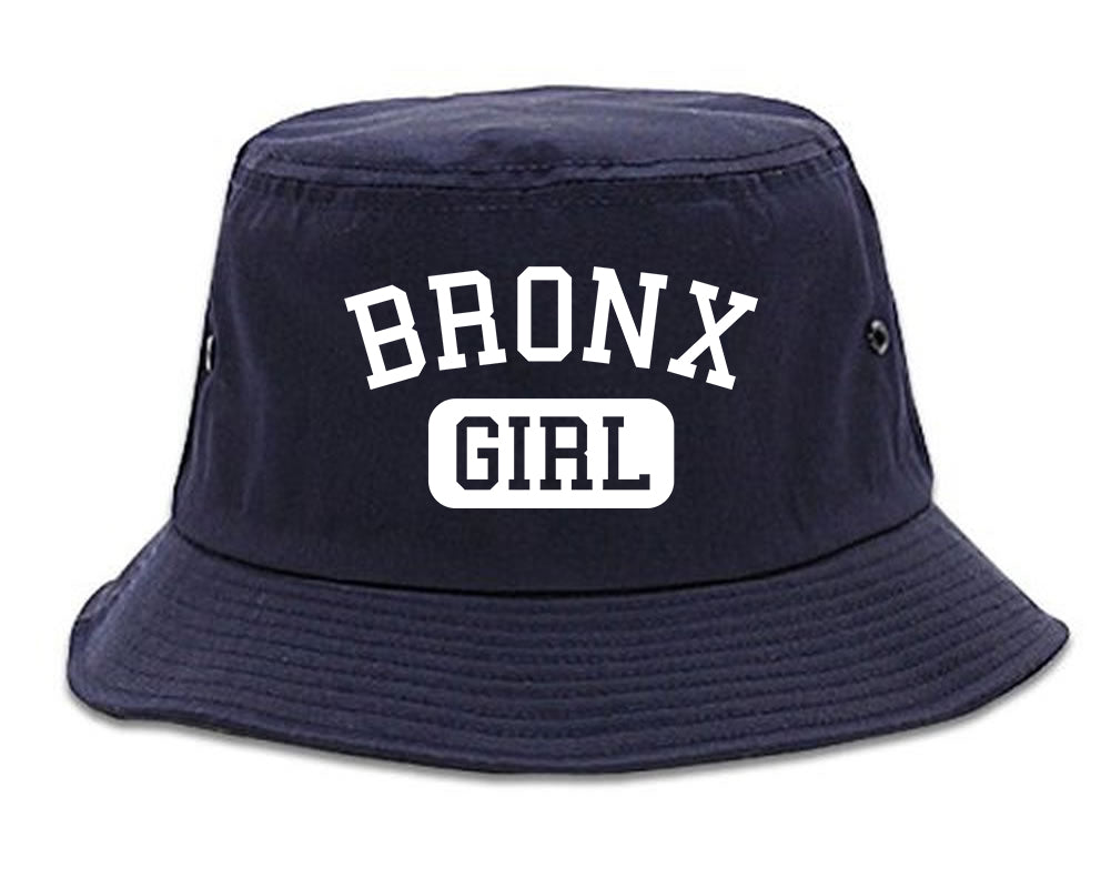Bronx Girl New York Mens Bucket Hat Navy Blue