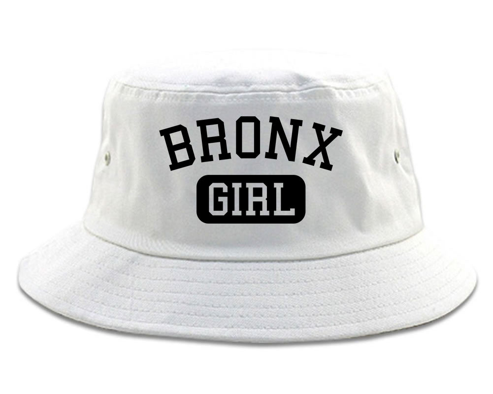 Bronx Girl New York Mens Bucket Hat White