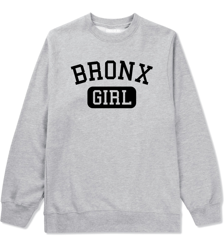 Bronx Girl New York Mens Crewneck Sweatshirt Grey