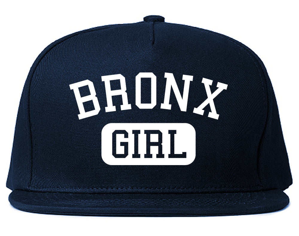 Bronx Girl New York Mens Snapback Hat Navy Blue