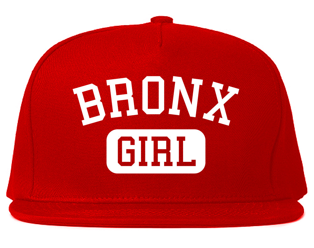 Bronx Girl New York Mens Snapback Hat Red