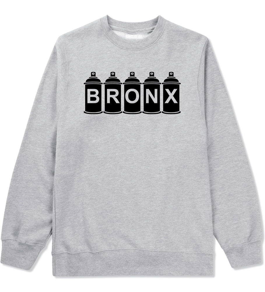 Bronx Graffiti Art Spray Can NY Mens Crewneck Sweatshirt Grey