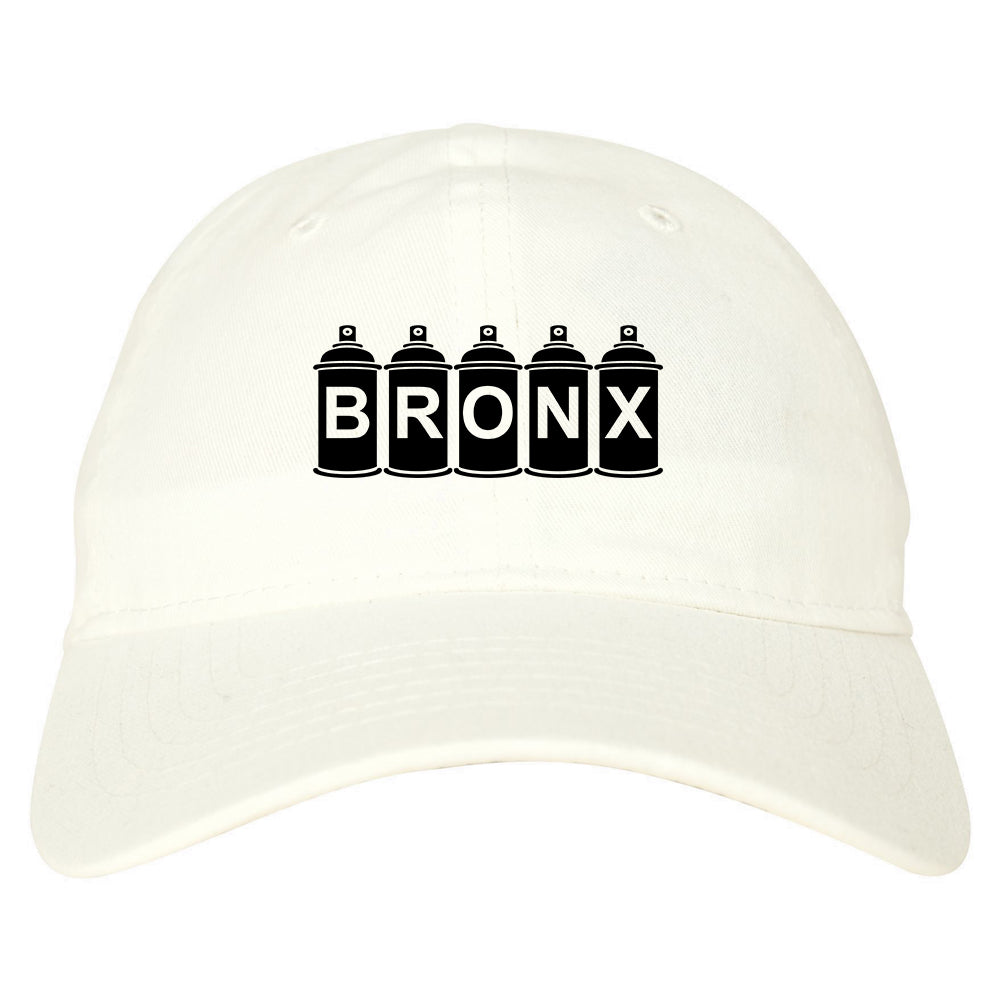 Bronx Graffiti Art Spray Can NY Mens Dad Hat White