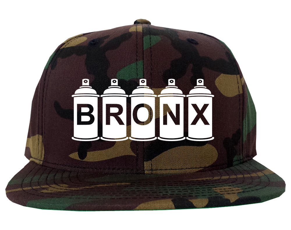 Bronx Graffiti Art Spray Can NY Mens Snapback Hat Army Camo