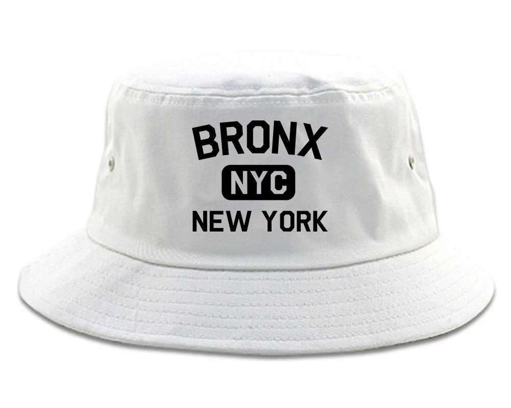 Bronx Gym NYC New York Mens Bucket Hat White