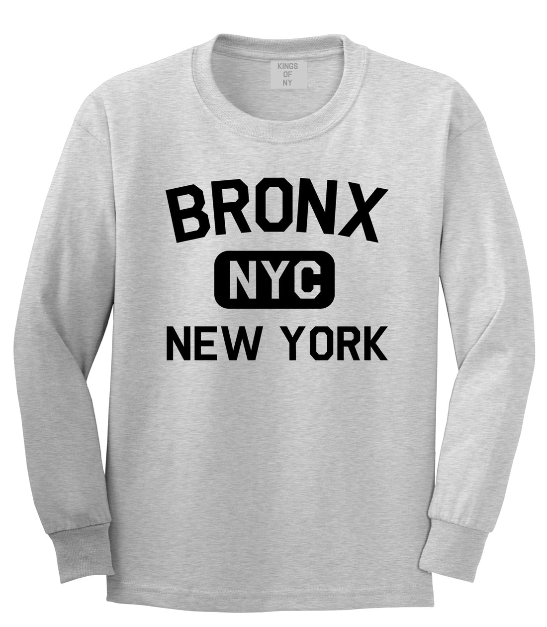 Bronx Gym NYC New York Mens Long Sleeve T-Shirt Grey
