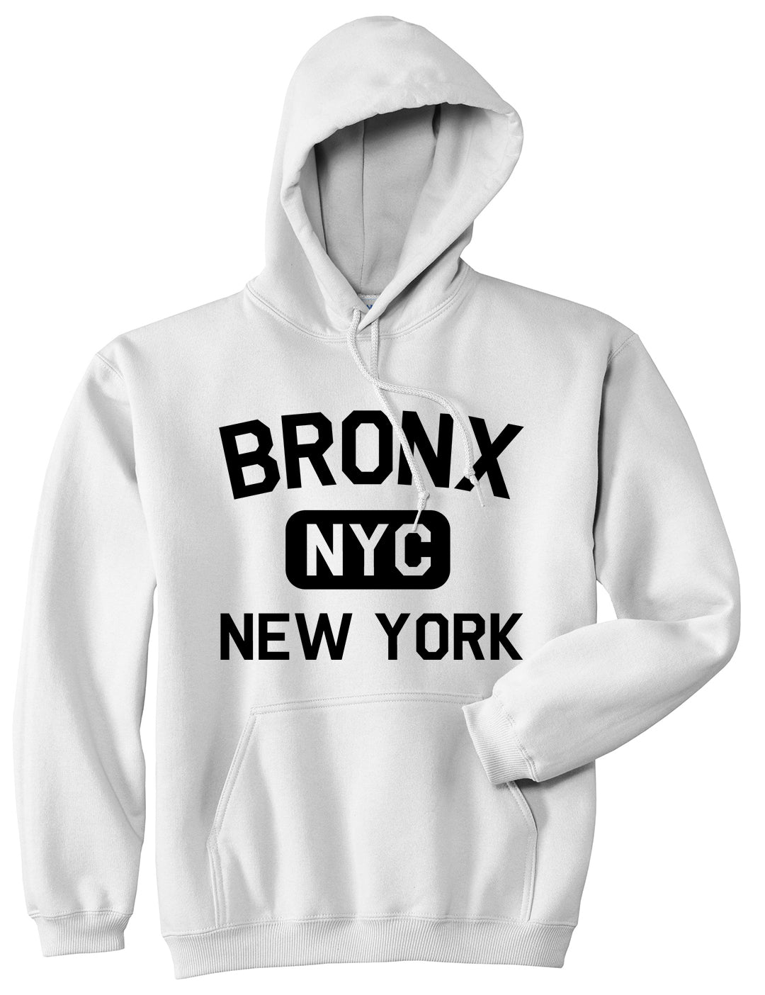 Bronx Gym NYC New York Mens Pullover Hoodie White