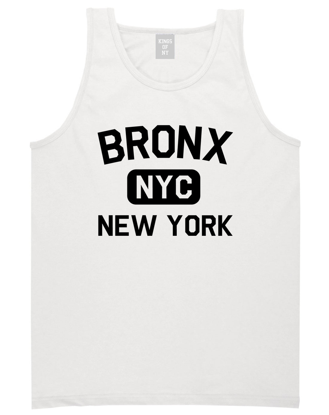 Bronx Gym NYC New York Mens Tank Top T-Shirt White
