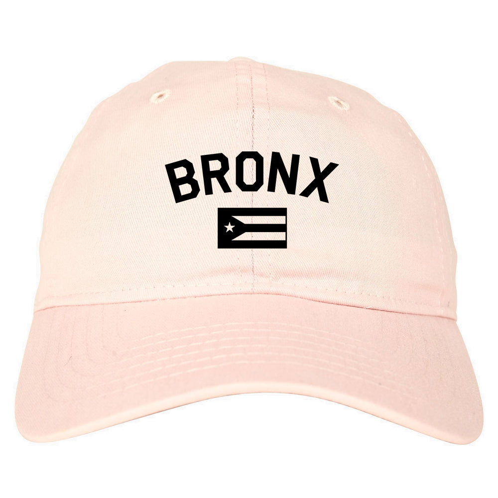 Bronx Puerto Rico Flag Mens Dad Hat Pink
