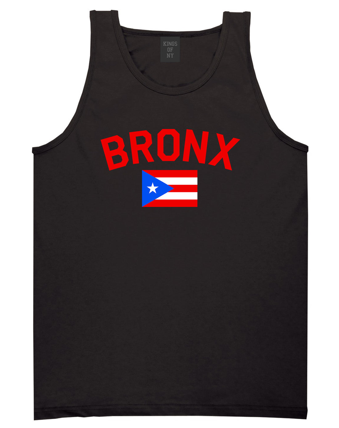 Bronx Puerto Rico Flag Mens Tank Top T-Shirt Black