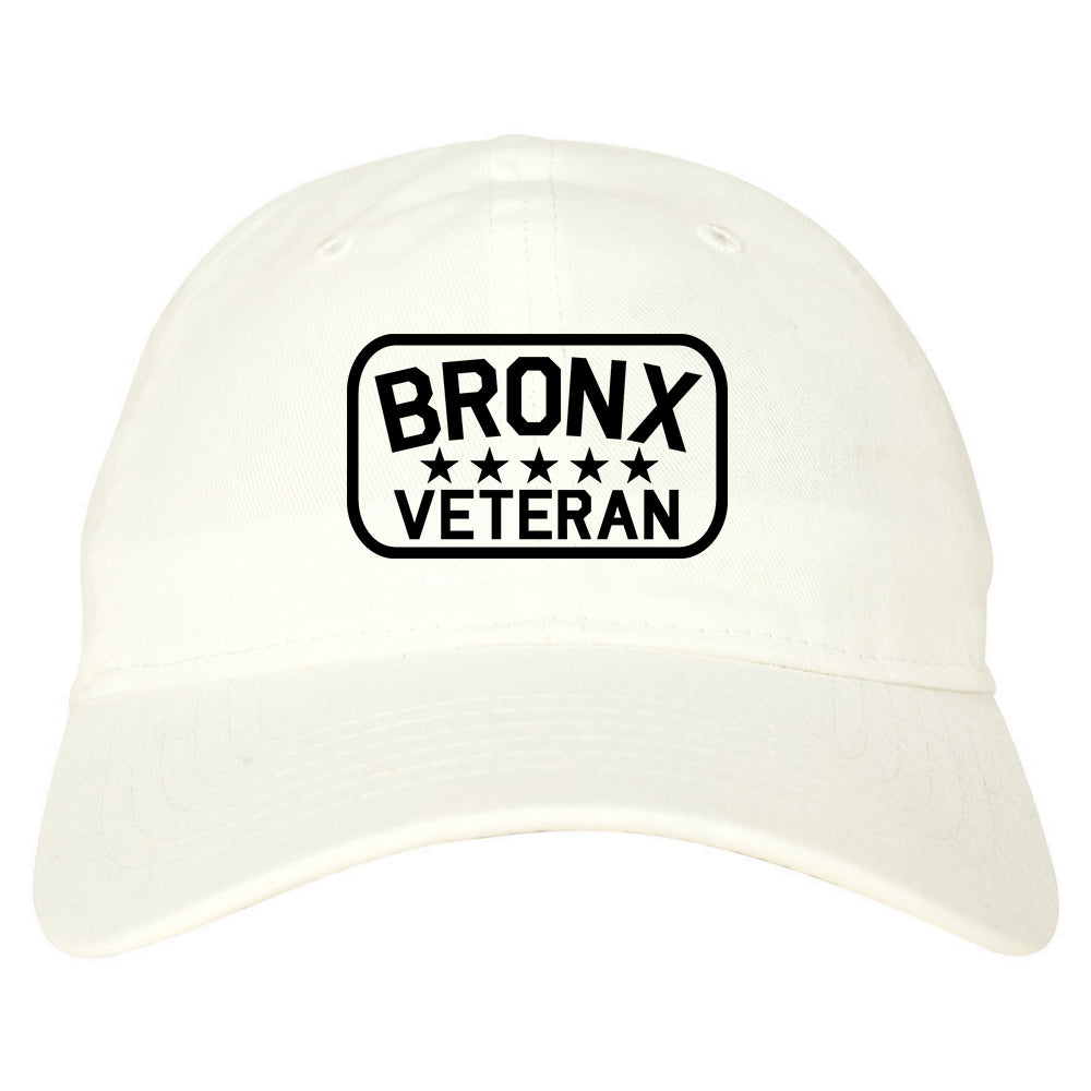 Bronx Veteran Mens Dad Hat Baseball Cap White