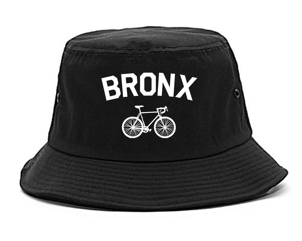 Bronx Vintage Bike Cycling Mens Bucket Hat Black