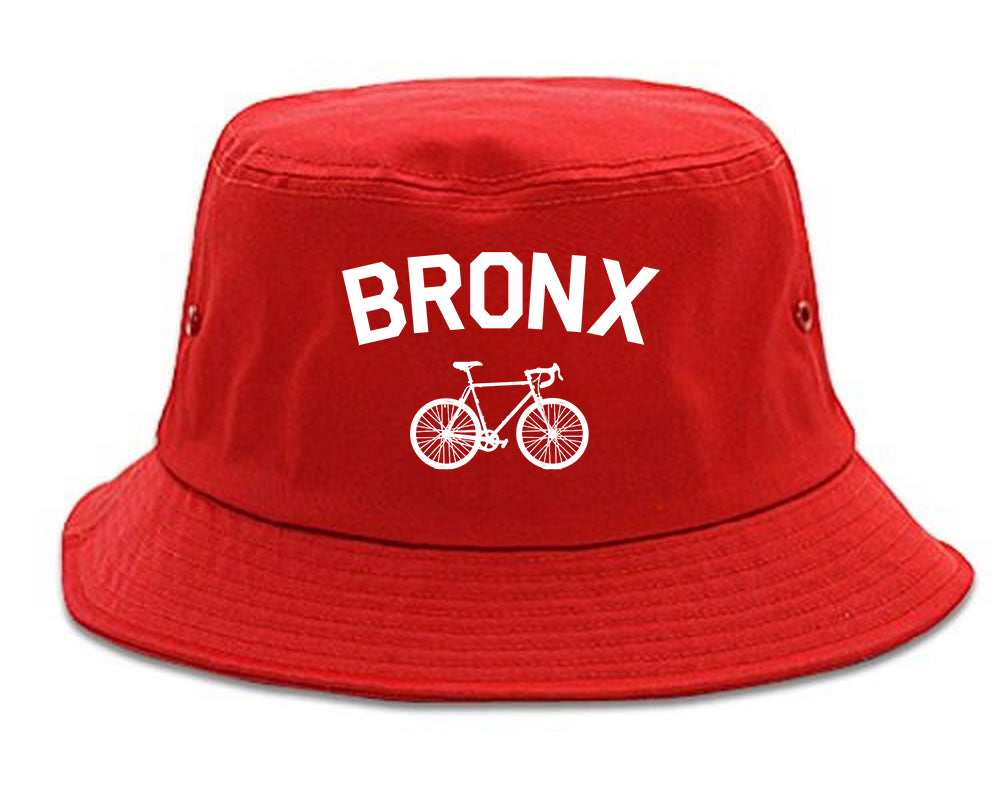 Bronx Vintage Bike Cycling Mens Bucket Hat Red
