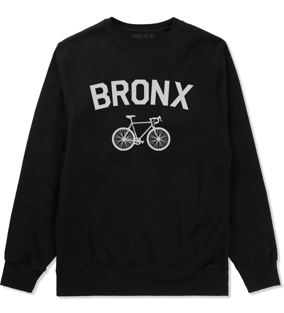 Bronx Vintage Bike Cycling Mens Crewneck Sweatshirt Black