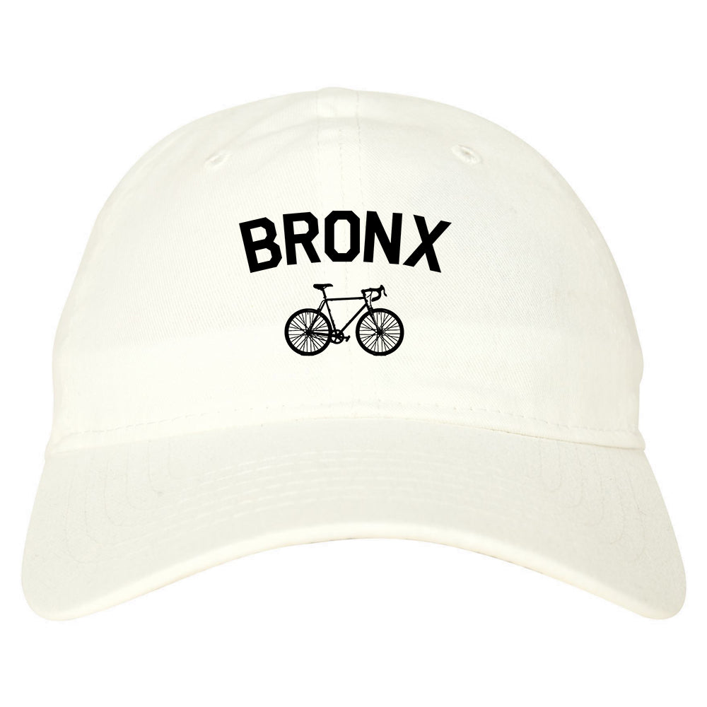 Bronx Vintage Bike Cycling Mens Dad Hat White