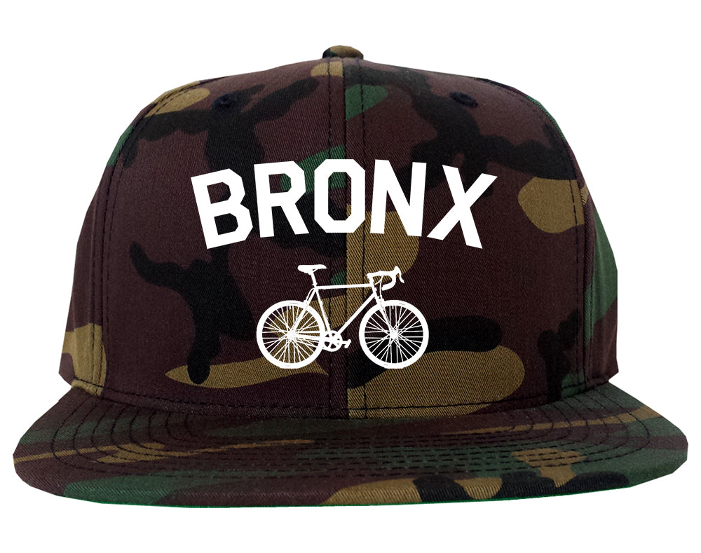 Bronx Vintage Bike Cycling Mens Snapback Hat Army Camo
