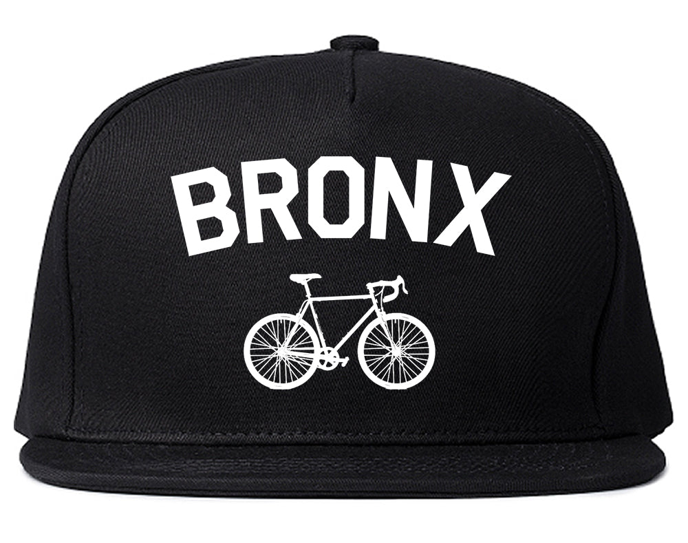 Bronx Vintage Bike Cycling Mens Snapback Hat Black