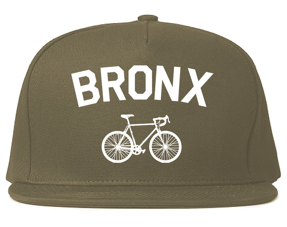 Bronx Vintage Bike Cycling Mens Snapback Hat Grey