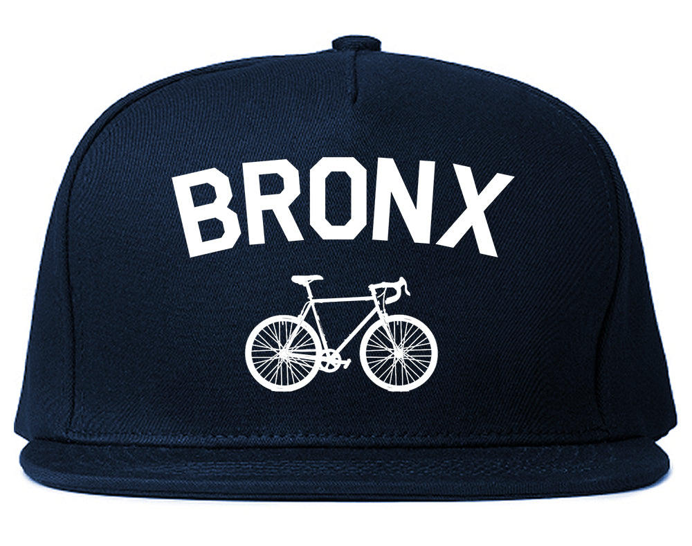 Bronx Vintage Bike Cycling Mens Snapback Hat Navy Blue