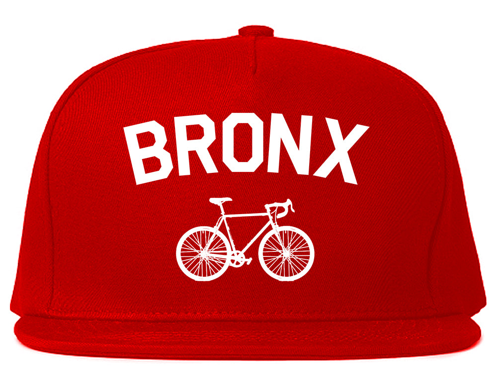 Bronx Vintage Bike Cycling Mens Snapback Hat Red