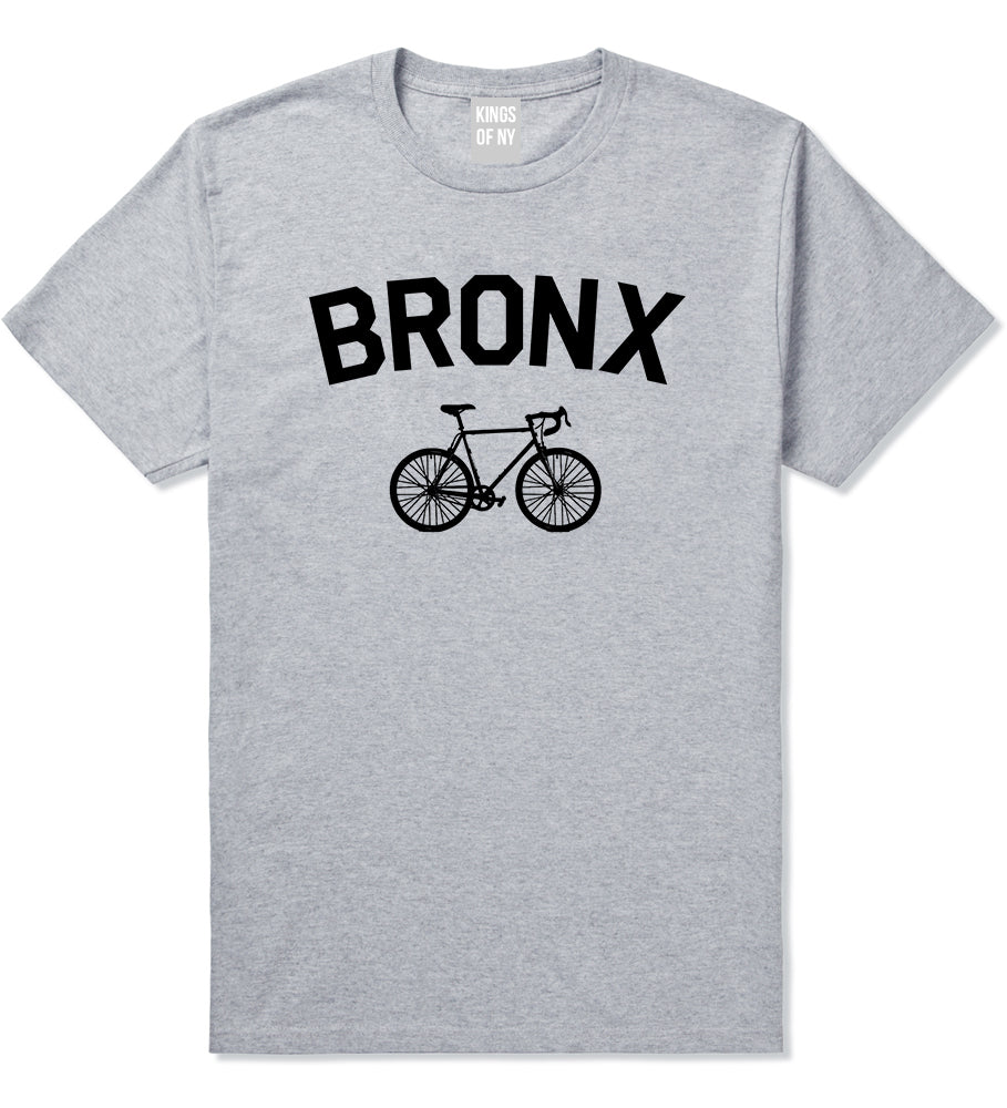 Bronx Vintage Bike Cycling Mens T-Shirt Grey