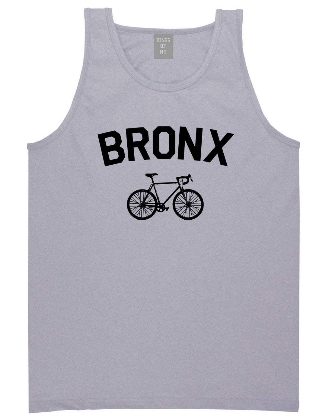 Bronx Vintage Bike Cycling Mens Tank Top T-Shirt Grey