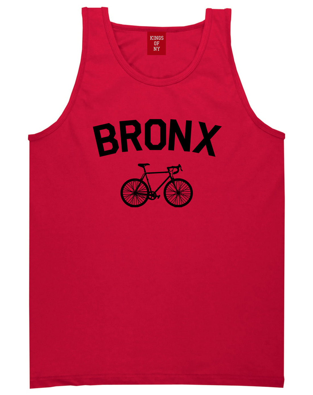 Bronx Vintage Bike Cycling Mens Tank Top T-Shirt Red