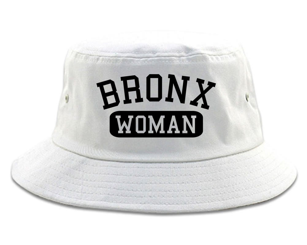 Bronx Woman Mens Bucket Hat White