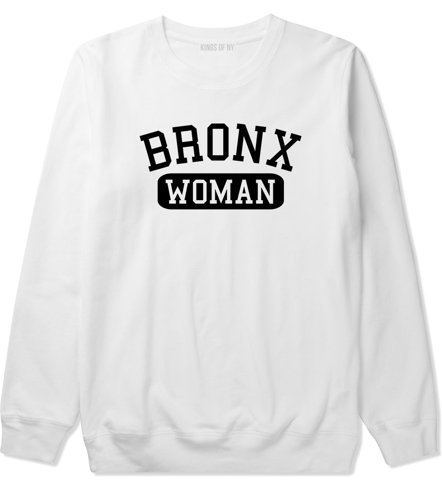 Bronx Woman Mens Crewneck Sweatshirt White