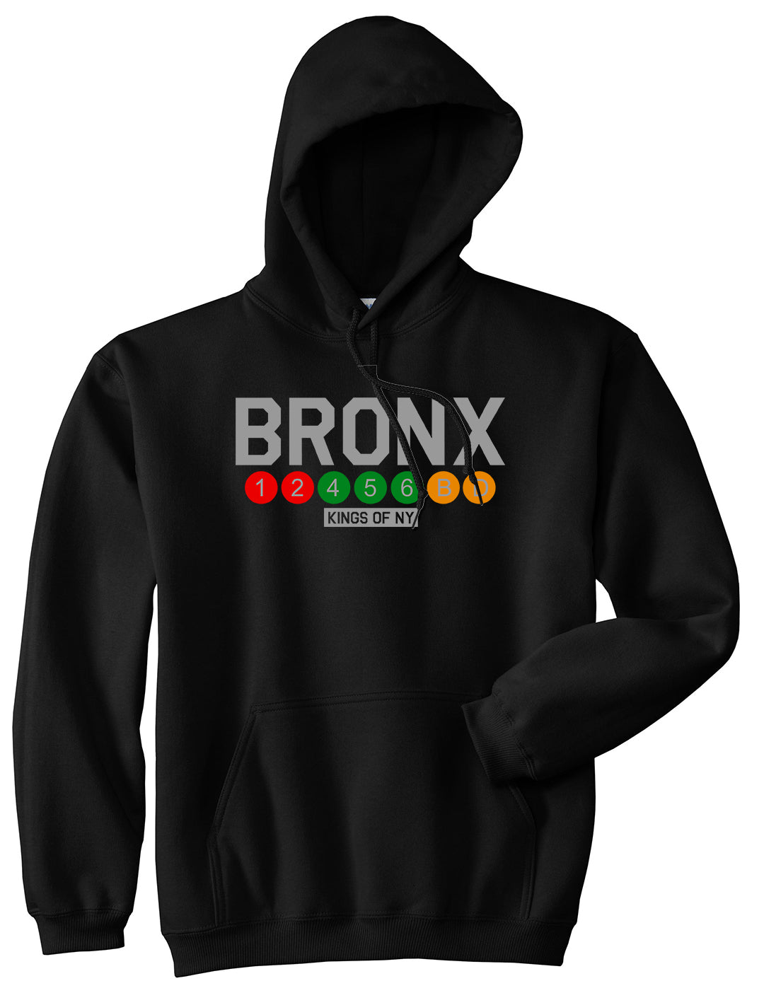 Bronx Transit Logos Pullover Hoodie in Black